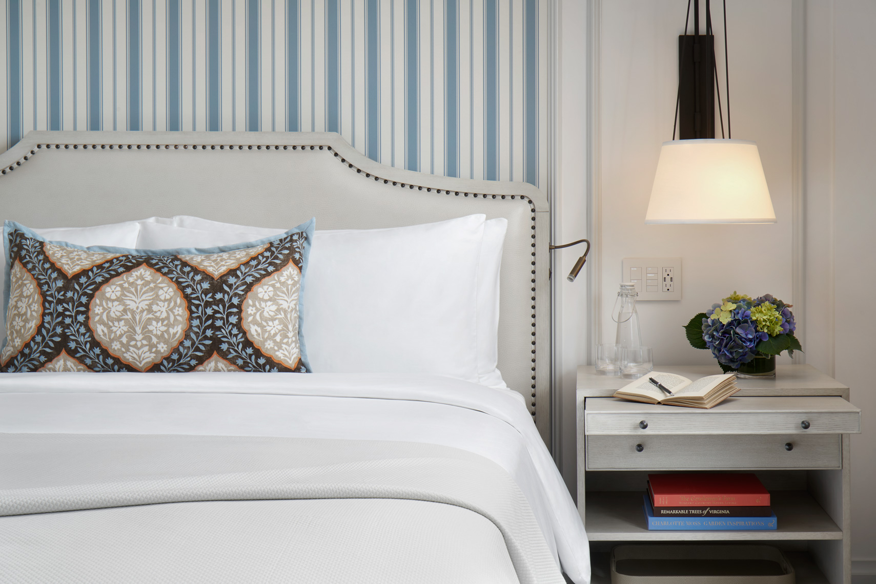 Keswick Hall Luxury Resort Hotel - Bed Side Detail