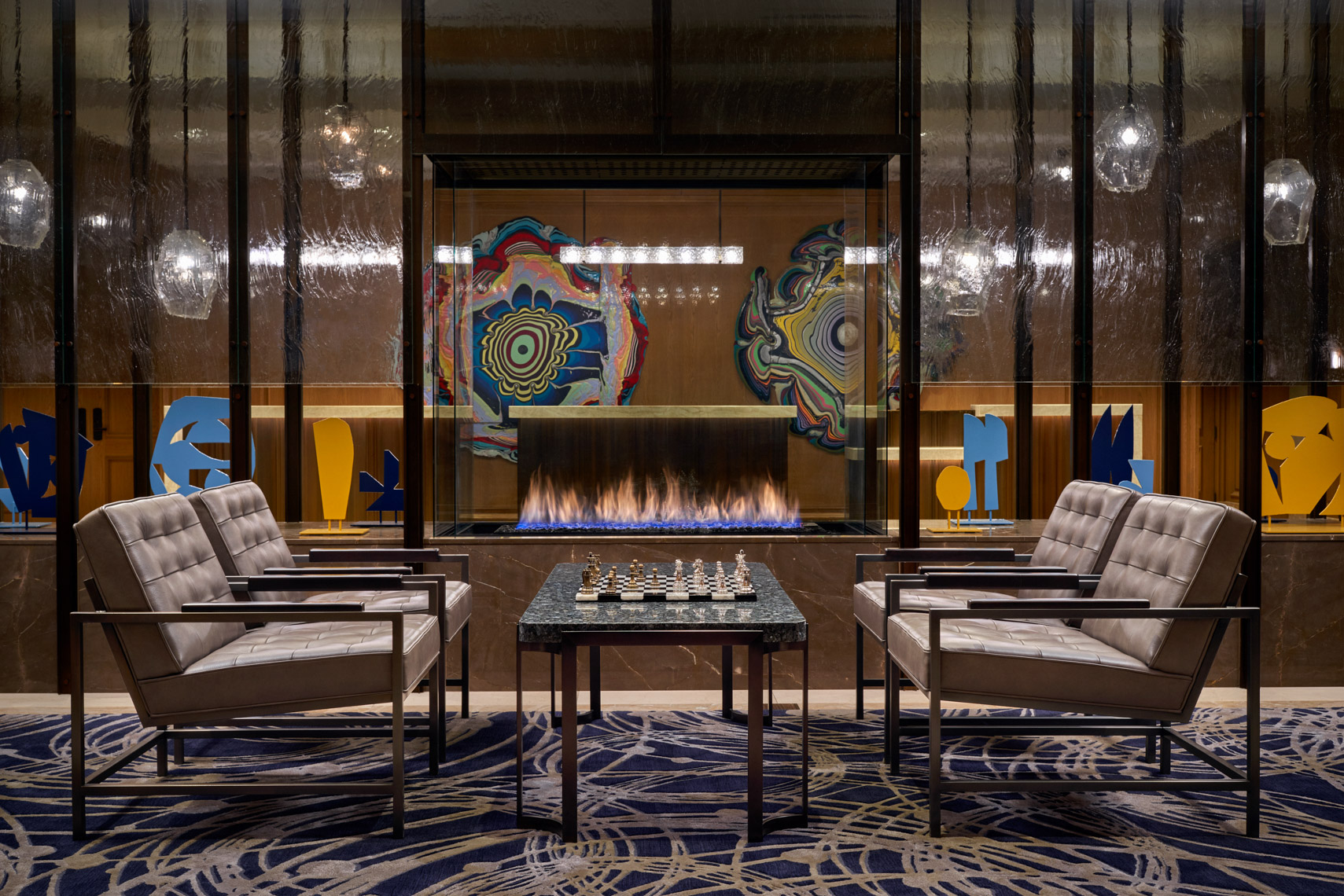 The Ritz-Carlton Cleveland - Lobby Fireplace